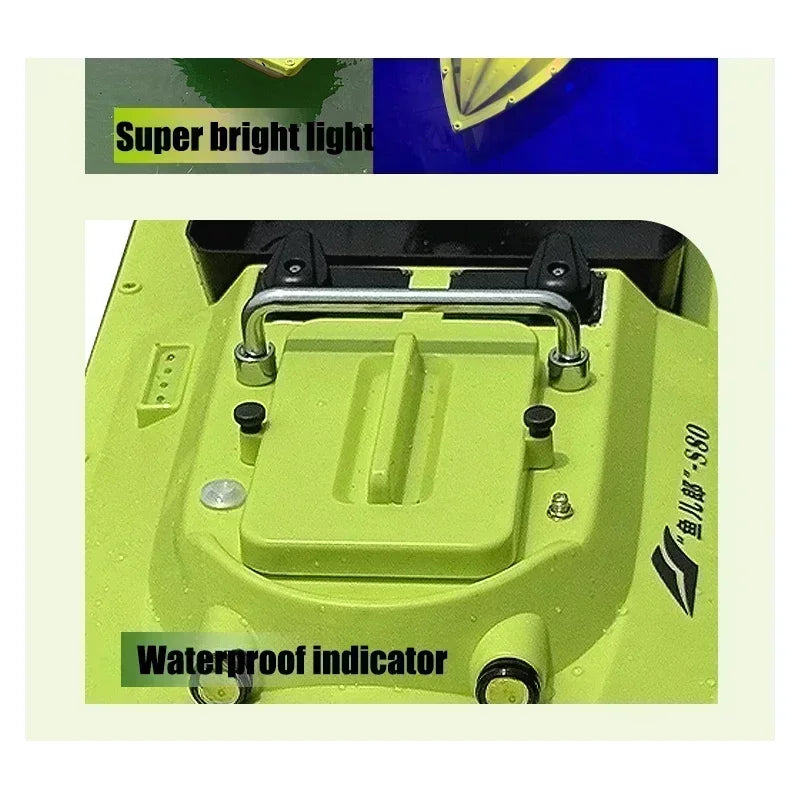 12V GPS Rc Bait Boat 500M Intelligent Cruise Control One Click Return High Speed Night Fishing Pulling Net Towing Hook Carp Boat
