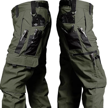 Tactical Pants Mens Outdoor Cargo Trousers Multi-pocket Waterproof Pant Outdoor Workwear Hiking Hunting Pants Wear Resistant
