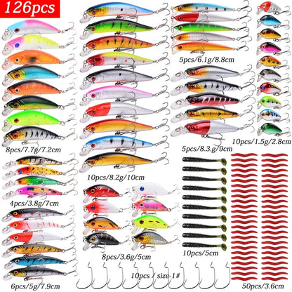 Mixed Fishing Lures Kit Lure Set Wobbler Crankbaits Swimbait Minnow Hard Baits Spiners Carp Fishing Tackle