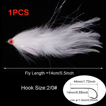 10PCS/Box Fly Fishing Flies Kit for Trout Salmon Steelhead Pike Big Streamer Fly Set of Saltwater Fishing Lure Baits