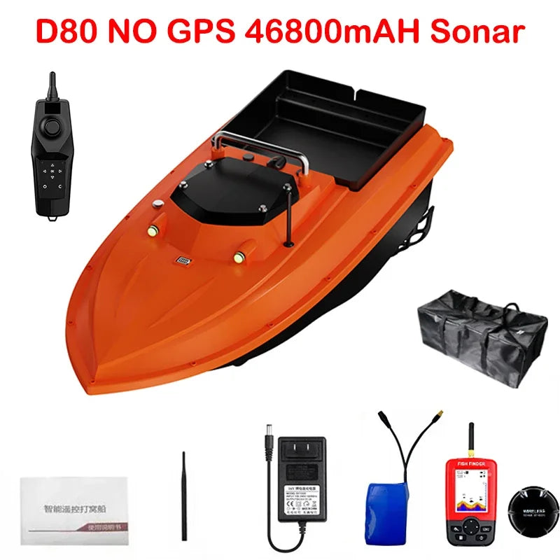 New 12V RC GPS Bait Boat 3 Meters/second 100 Fishing Spots 500m Load 3KG Automatic Cruise Return Electromagnetic Control Valve