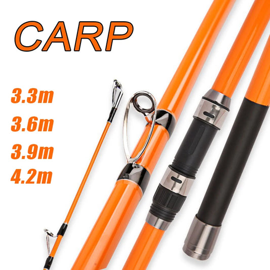 3.3/3.6/3.9/4.2M Carp Rod 35kg Surf Fishing Rod 80-350g 20-60LB Travel Surf Spinning Rod 3 Piece Carbon Saltwater Fishing Pole