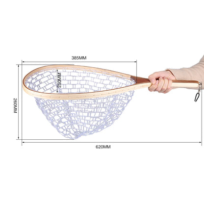 Fishing Tool Kit Durable Silicone Mesh Fishing Net Muti-Function Catch and Release Lightweight Portable Landing Net with Handle