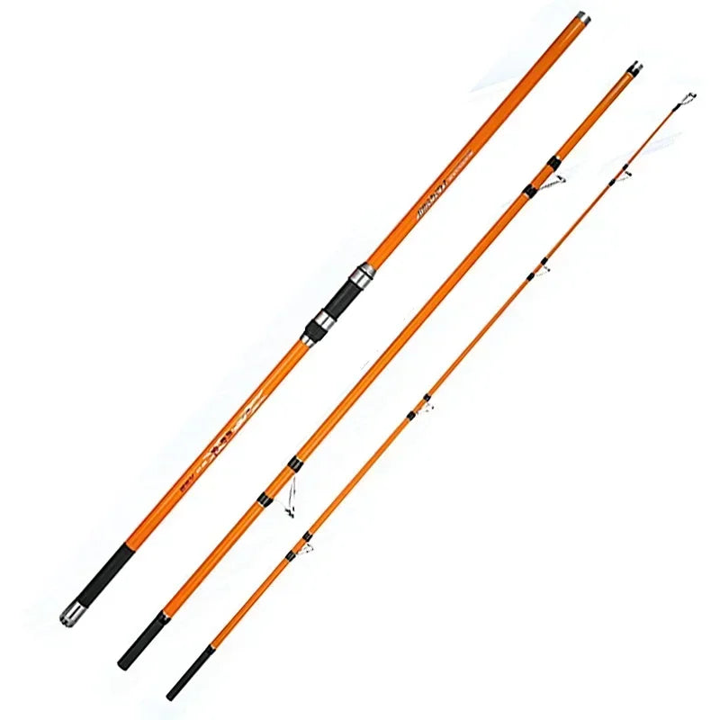 3.3/3.6/3.9/4.2M Carp Rod 35kg Surf Fishing Rod 80-350g 20-60LB Travel Surf Spinning Rod 3 Piece Carbon Saltwater Fishing Pole