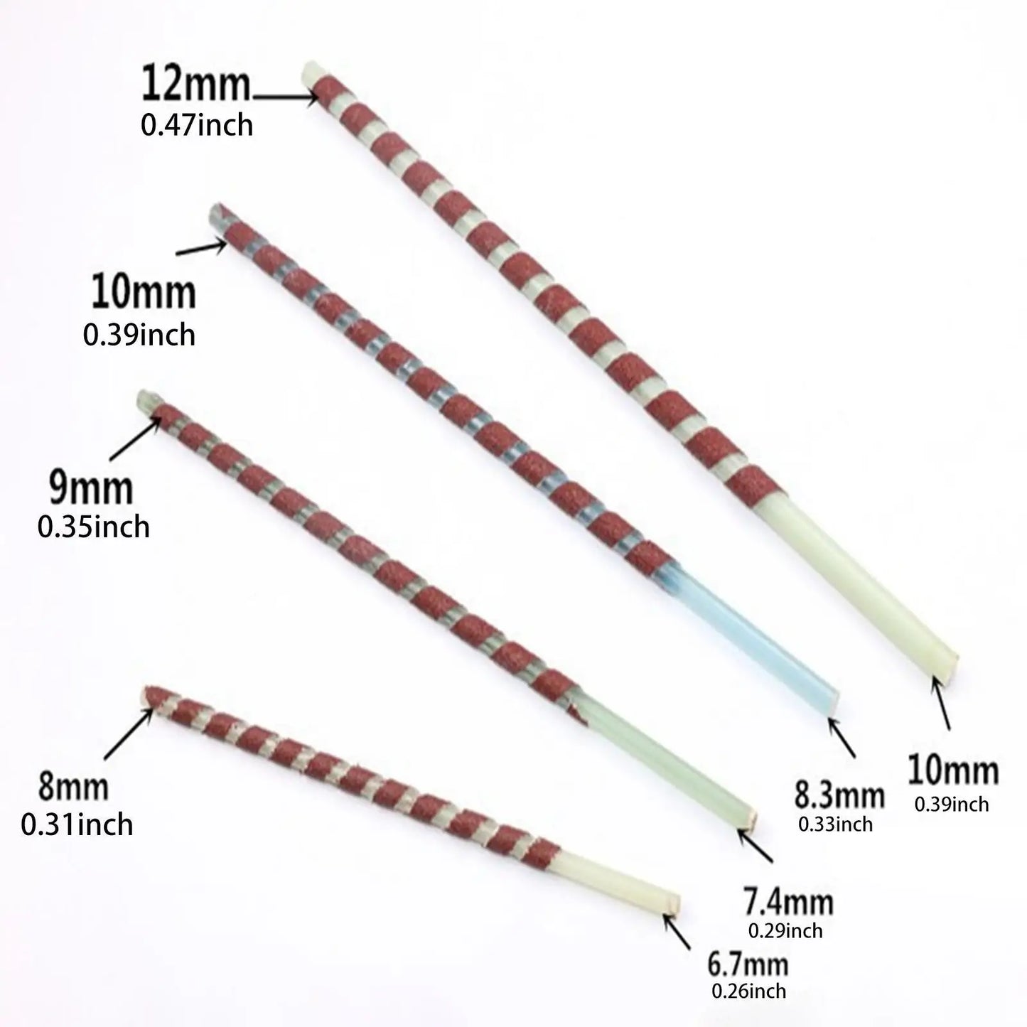 4x DIY Fishing Rod Building Tools Fishing Rod Handle Reamer Fishing Rod Grips Boring Tool 8/9/10/12mm Convenient Reamer Tool Kit