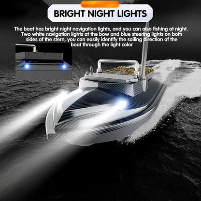 MBLN 5200mAh-30000mAh RC Bait Boat 500 Meters GPS 40 Point Positioning 1 Hoppers 2KG Automatic Return Fishing Bait Boat VX