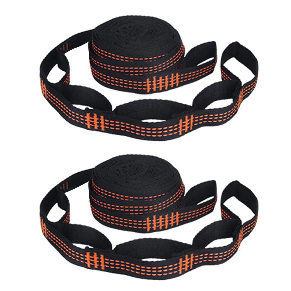 One Pair Tree Swing Hanging Hammock Straps Rope Heavy Duty Load Capacity Outdoor Camping Hiking Hammock Hanging Belt
