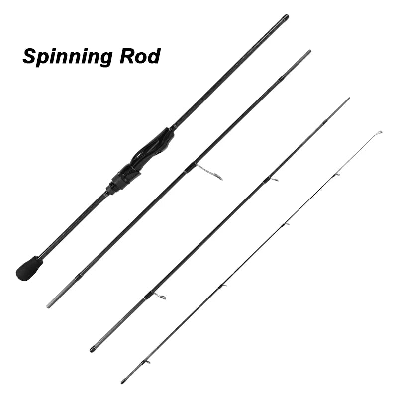 MIFINE MICROBITE AJING Casting Spinning Rods 40+46T Lure Weight 0-3g/0.5-5g/1-8g/1.5-10g Fast 4 Sections Portable Fishing Pole