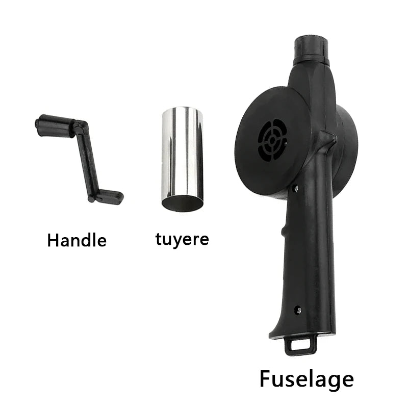 Portable BBQ Air Blower Fire Starter Hand Cranked Barbecue Fan for Outdoor Grill Camping Picnic Fire Bellows Tools