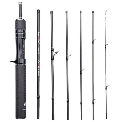 Mavllos Tiger Wind Carbon Telescopic Spinning Fishing Rod Lure 3-15g L Power 1.56M 1.83M Travel Telescope Casting Spinning Rod
