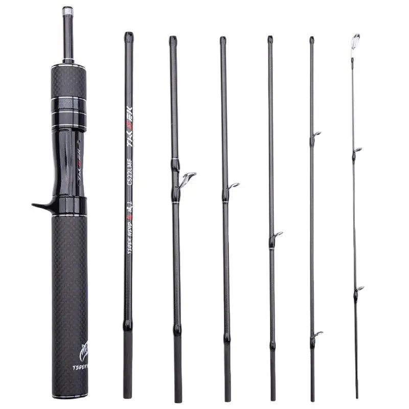 Mavllos Tiger Wind Carbon Telescopic Spinning Fishing Rod Lure 3-15g L Power 1.56M 1.83M Travel Telescope Casting Spinning Rod