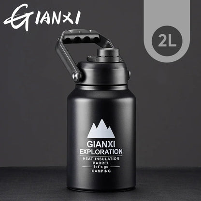 GIANXI Outdoor Ice Bucket Thermos Kettle Thermos Cup Ice Cube Thermos Large Capacity Camping Stall Stainless Steel Kettle