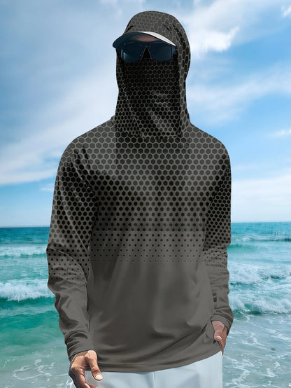 Men Hood Fishing Shirt long sleeve Fishing clothing fishing t shirt uv protection fishing shirt Fishing Apparel Quick Dry