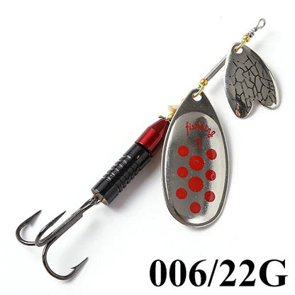 FISHKING Double Metal Spoon Fishing Lure Spoon Crankbaits Fishing Wobblers Pike Crochet Kit Artificial Bait