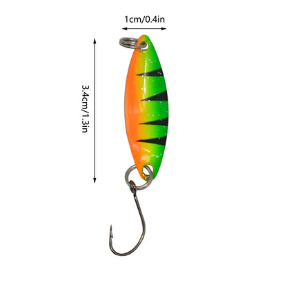 Fishing Lures Tackle Kit Fishing Spinner Lure with Sequins Artificial Baits with Barbed Hook  5 or 7pcs Fishermen Must-Have Tool