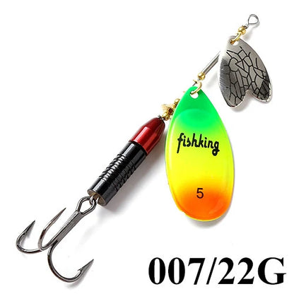 FISHKING Double Metal Spoon Fishing Lure Spoon Crankbaits Fishing Wobblers Pike Crochet Kit Artificial Bait