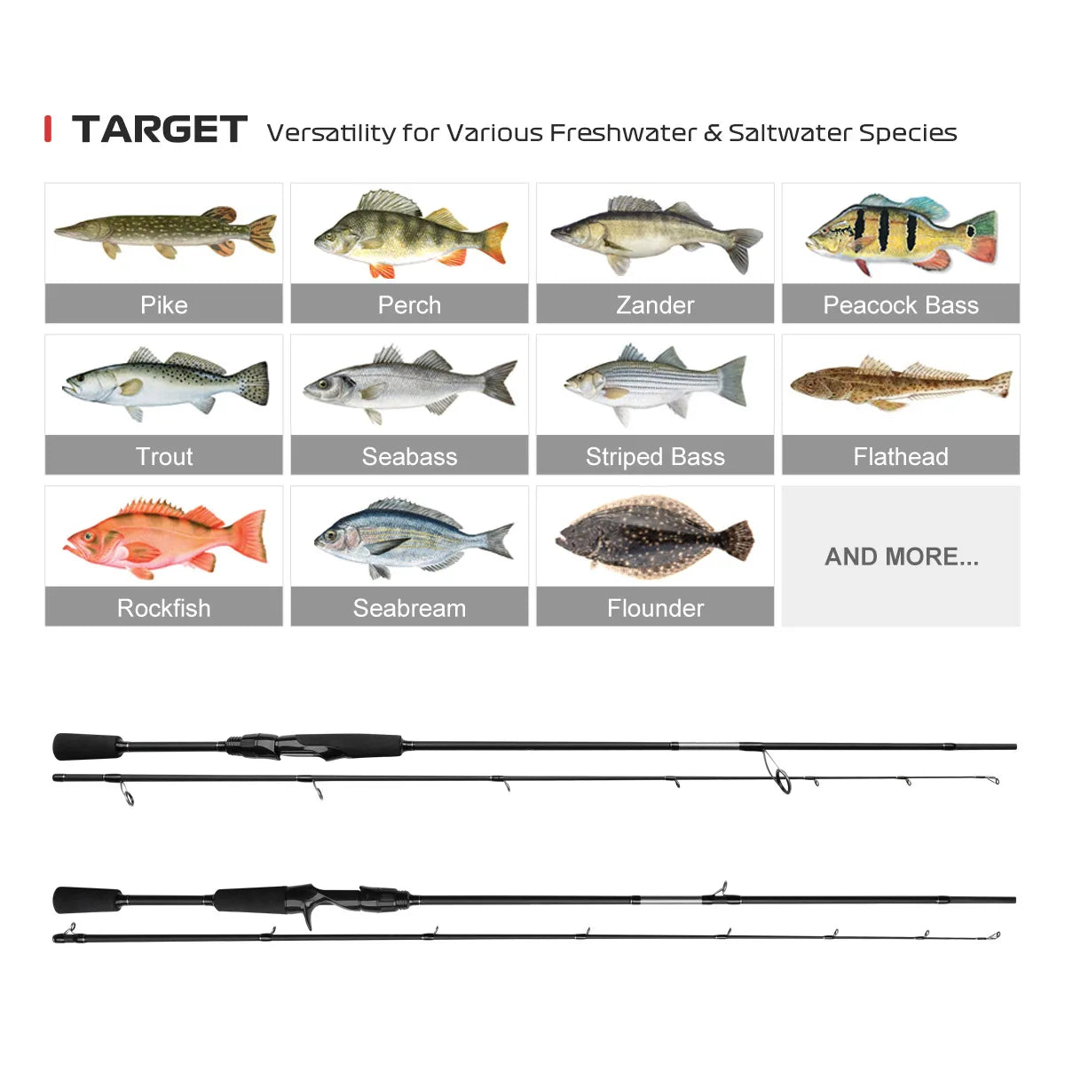 NOEBY NONSUCH High Carbon Fishing Rod ML M MH 1.83m 1.98m 2.13m Spinning Casting Rod Fuji Guide Multipurpose Pike Trout Fishing