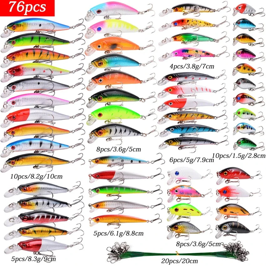 Mixed Fishing Lures Kit Lure Set Wobbler Crankbaits Swimbait Minnow Hard Baits Spiners Carp Fishing Tackle