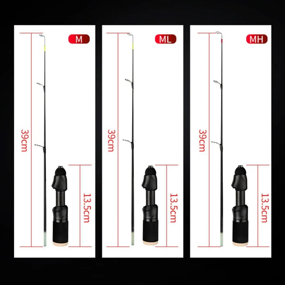 1pc 50cm Winter Ice Fishing Rod Portable Winter Ice Fishing Pole Spinning Rods for Ice Winter Fishing Tackle