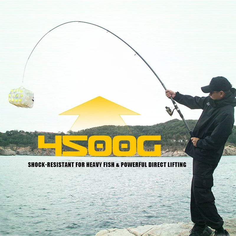 2.1-5.4M CARP Fishing Rod Sea Lake Carbon Fiber Distance Throwing Ocean Boat Fishing Spinning Rod Super Hard Telescopic Pole