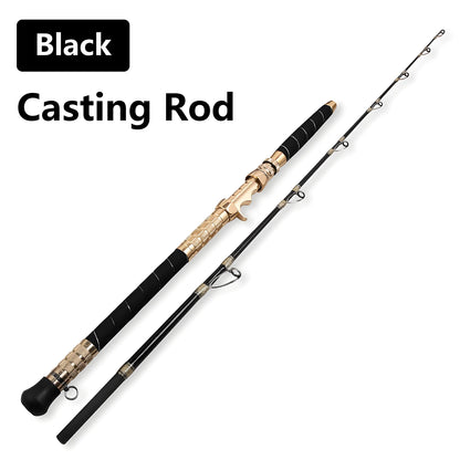 Sea Boat Jigging Fishing Rod for Cuttlefish Octopus Squid,Solid Fiberglass Spinning Casting Rod,XXH Ocean Fishing Pole Tool