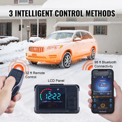 SucceBuy 8KW Diesel Air Heater Bluetooth All-on-one Diesel Heater with LCD Portable Parking Heater for Trailer Camper Van Boat