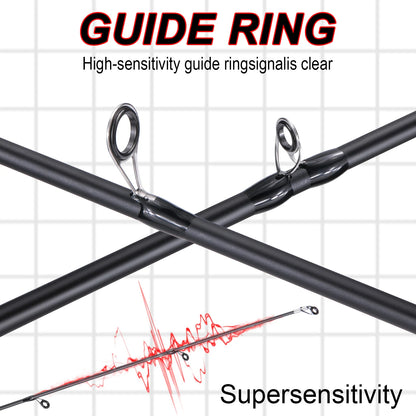 Sougayilang Fishing Rod UltraLight Carbon Fiber 1.8/1.98/2.1m Casting Rod and Pike Spinning Max Drag 8kg for Bass Trout Fishing