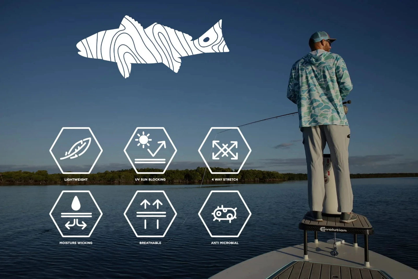 USA 2025 Men's Hooded Long Sleeve Performance Fishing Shirts Jersey For Fishing UV Hoodies Clothing Camiseta De Pesca Tops