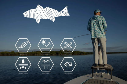 USA 2025 Men's Hooded Long Sleeve Performance Fishing Shirts Jersey For Fishing UV Hoodies Clothing Camiseta De Pesca Tops