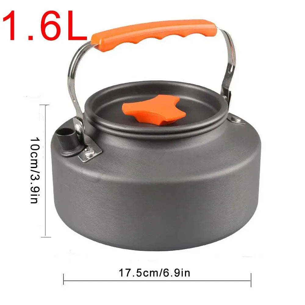 Camping Water Kettle Lightweight Aluminium Alloy Teapot for Outdoor Tourism Cookware Travel Hiking Picnic Tableware