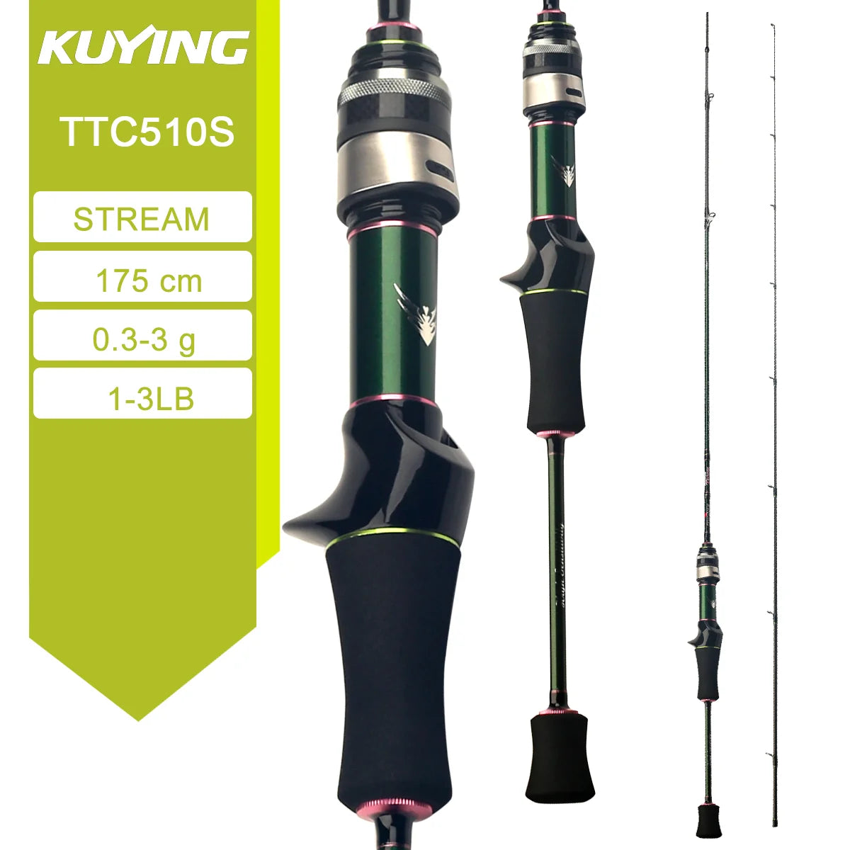 KUYING TETON Stream Trout 1-3lb 2-4lb 3-8lb Fishing Rod Lure Cane Spinning Baitcasting FUJI Carbon UL L SUL Ultralight