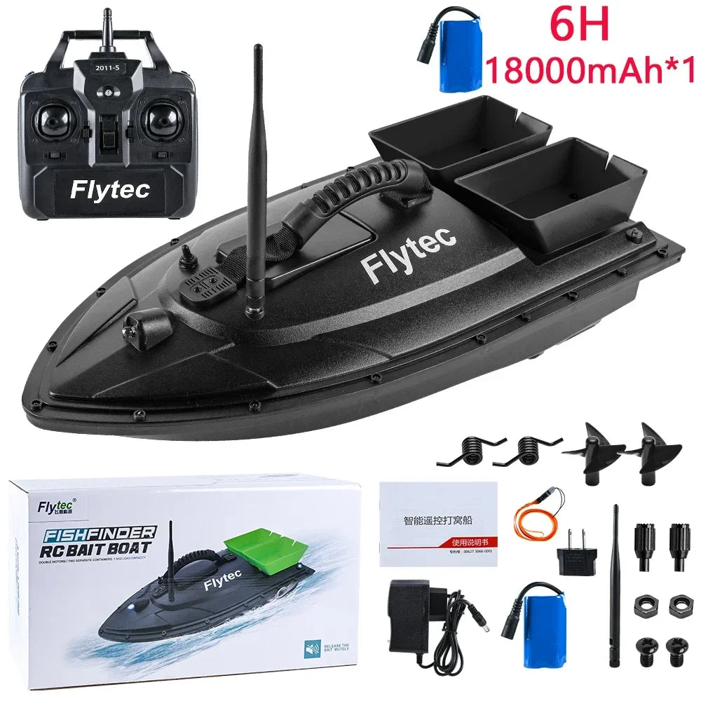 MBLN Remote Control Fishing Bait Boat, 500m Range, Single Hopper, 2kg Load, Waterproof, Cruise Control, One-Key Return.,VX