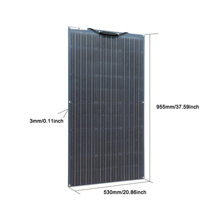 Solar panels 100W 200W 300W 400W Solar Panel Kit or 18V Flexible Mono Photovoltaic Solar plate Power 12V 24V camping car