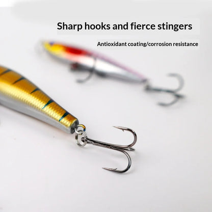 8pcsFishing Lure Set Hard Bait Kit - Minnow Popper Pencil Crankbait Swimbait Wobblers Artificial Bionic Tackle for Bass Trout