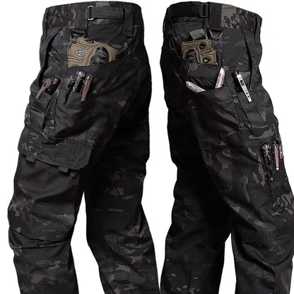 Tactical Pants Mens Outdoor Cargo Trousers Multi-pocket Waterproof Pant Outdoor Workwear Hiking Hunting Pants Wear Resistant