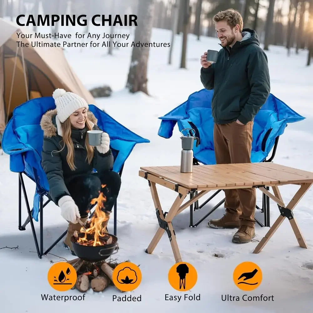 Thick Padded Outdoor Heated Massage Chair for Adults - Ideal for Camping and Sports Activities