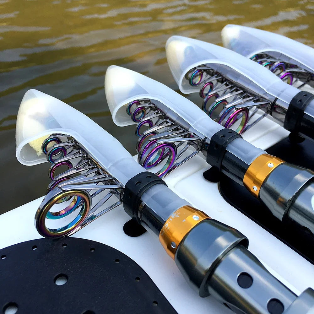GHOTDA Light Telescopic Fishing Rod Portable Short Spinning Rods Carbon Fiber Super Hard 1.8M 2.1M 2.4M 2.7M 3.0M 3.6M