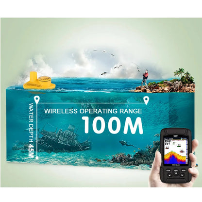 LUCKY FF718LIC Fish Finder Portable Wireless Sonar Sensor Alarm Wired Beam Sensor Depth Sounder 2-in-1 Fish Finder Fishing