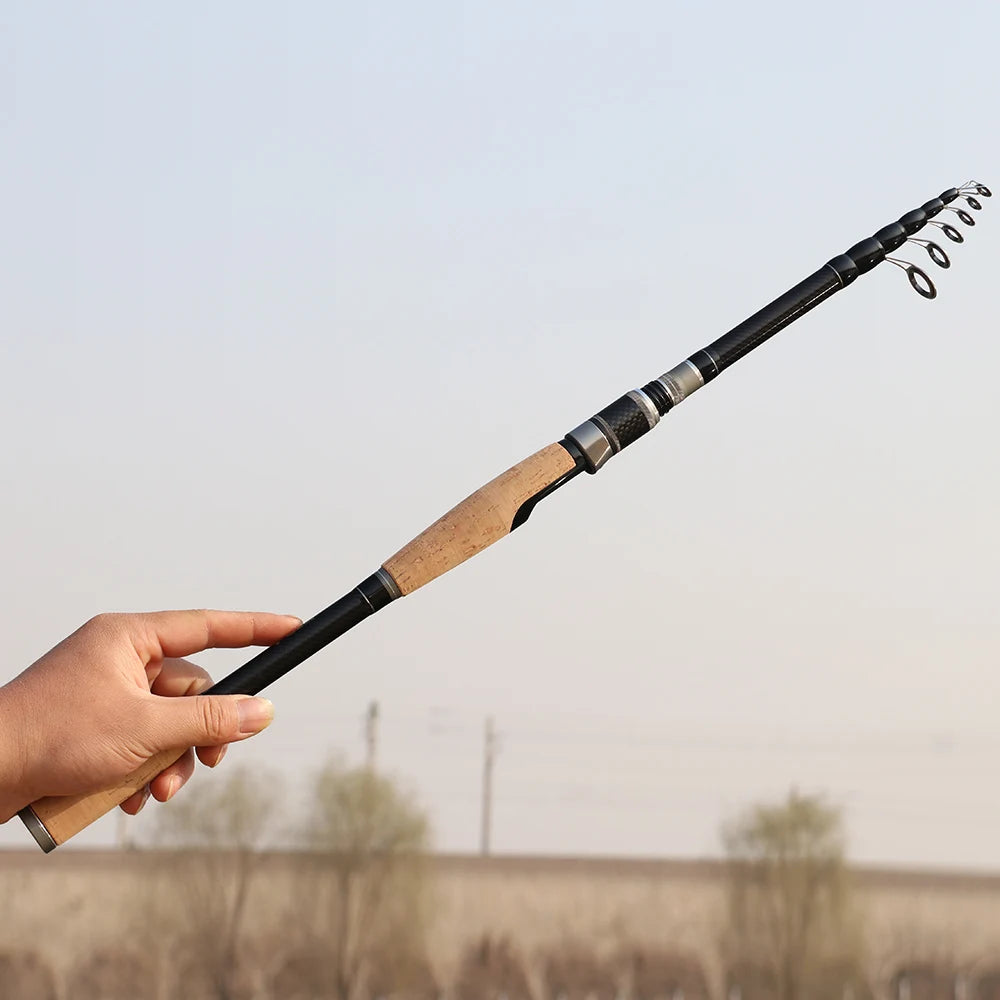 1.8M 2.1M 2.4M 2.7M 3.0M Carbon Rod Telescopic Lure Fishing Rod Casting Spinning Rod Travel Rod Ultralight Fishing Rod