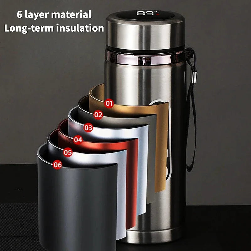 500ML LED Temperature Display Stainless Steel Thermos Sports Thermos Keep Hot and Cold Hot and Cold Insulated Cup