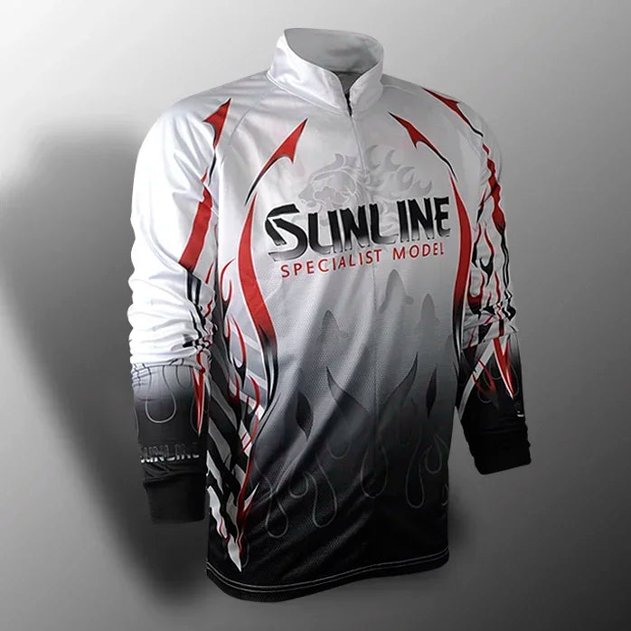 S-5XL Summer SUNLINE Fishing Clothing  Long Sleeve Fishing Shirt  Sun Protection Anti-mosquito Anti-uv Breathable Outdoor Sports