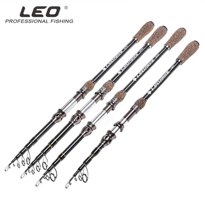 LEO Fishing Rod Casting/Spinning Rod Several Short Sections Fish Rod Telescopic Rod 1.8M-2.7M High Carbon Lure Rod Traveling Rod
