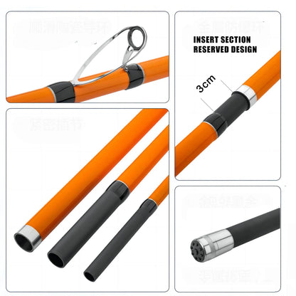 3.3/3.6/3.9/4.2M Carp Rod 35kg Surf Fishing Rod 80-350g 20-60LB Travel Surf Spinning Rod 3 Piece Carbon Saltwater Fishing Pole