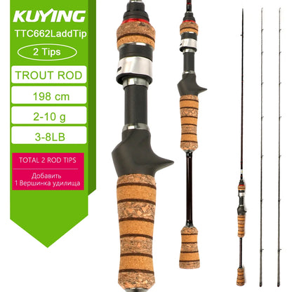 KUYING TETON Stream Trout 1-3lb 2-4lb 3-8lb Fishing Rod Lure Cane Spinning Baitcasting FUJI Carbon UL L SUL Ultralight