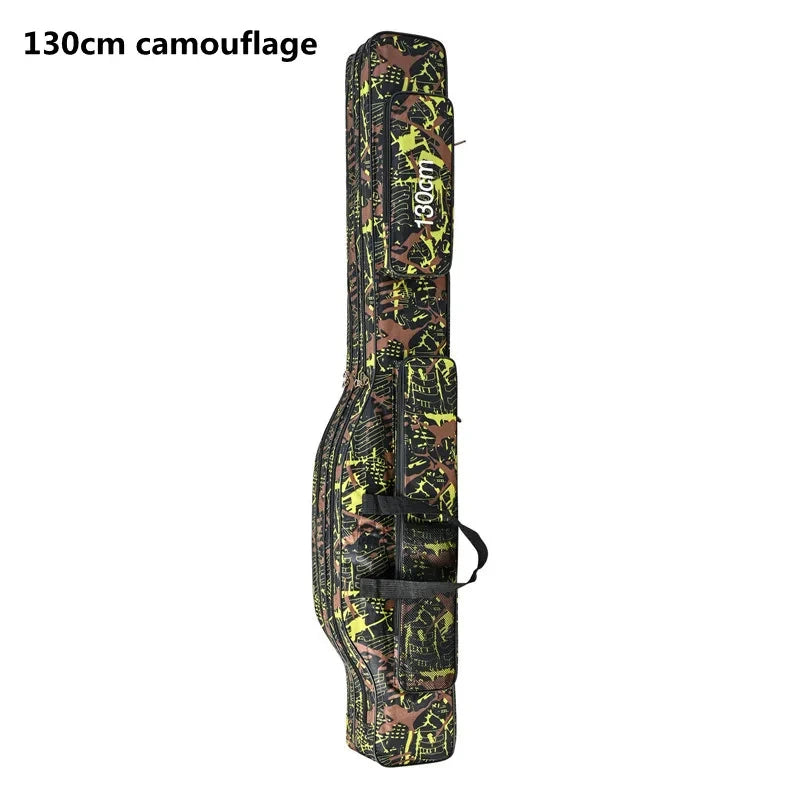 1.3m/1.5m double-layer foldable big belly sea fishing bag, outdoor storage fishing kit, double shoulder fishing rod bag