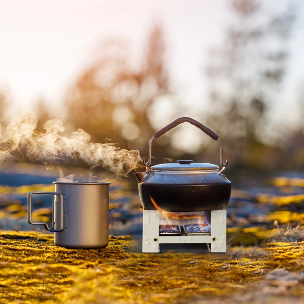 Stainless Steel Cooking Alcohol Stove Lightweight Mini Camping Cooking Stove Push-pull Box for Travel Picnic BBQ for Backpacking