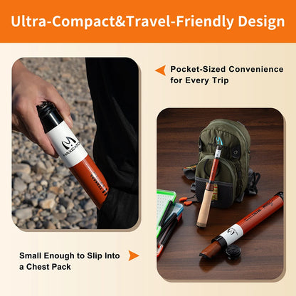 Maximumctach Stream 5FT/6FT Mini Tenkara Fly Fishing Rod 6:4 Action 10/12Sec Telescoping Travel Tenkara Fly Rod with Extra Tip
