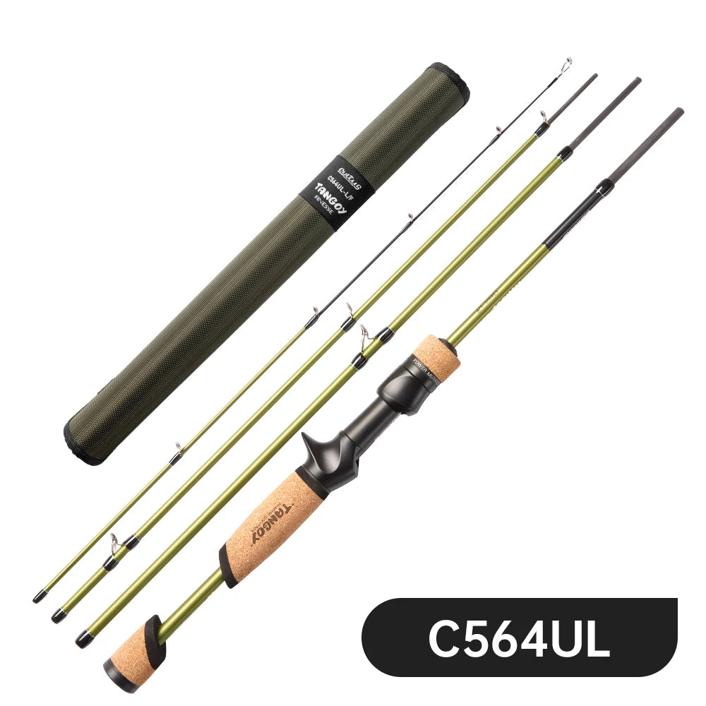 SOLOKING Micro BFS Fishing Rod for Trout Bass 4 Section Fuji Ring Toray Carbon Fiber UL Spinnng Casting Rod