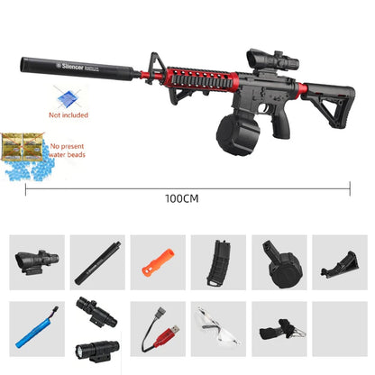 2026 New Model M416&M4 Electric Automatic Gun with 7.4V Battery and USB Charging Cable, with Magazine and Large-Capacity Bullet Storage, Same Model as the Game Version