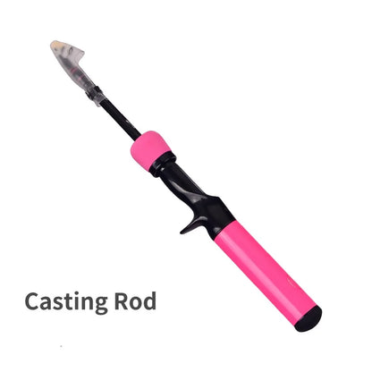 1.2m 1.5m Spinning Rod Carbon Fiber Ultralight Telescopic Casting Rod Kids Travel Mini Pole Fishing Reel Carp Fishing Tools